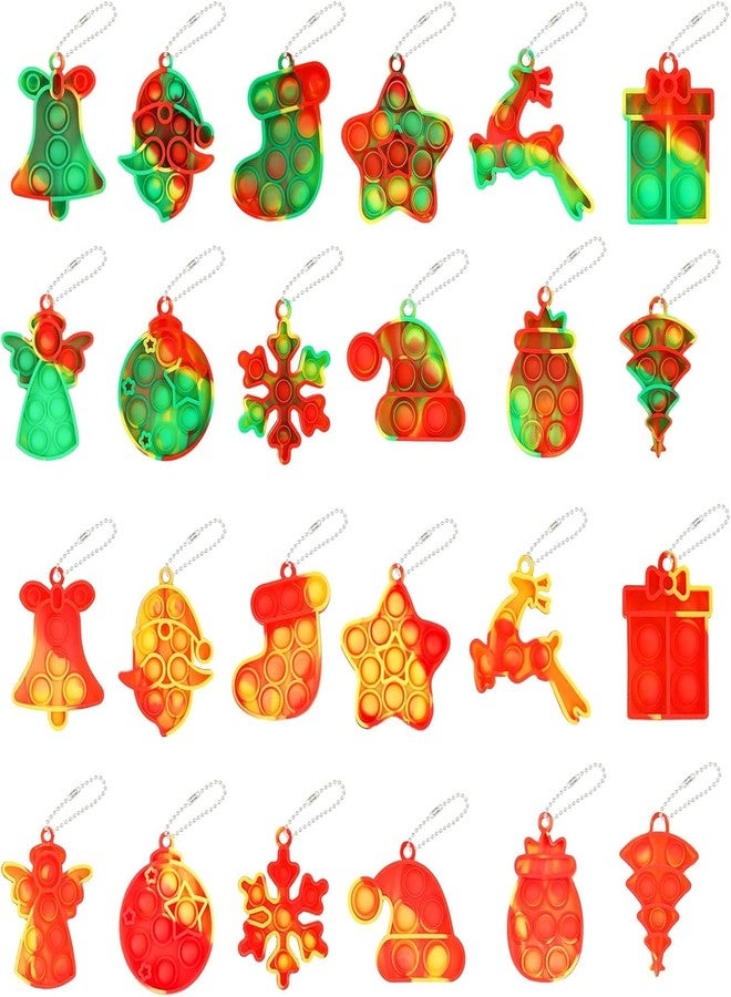 JDSTY 24 Pack Christmas Mini Pop Fidget Toy Pack for Kids Girls Boys Toddlers Christmas Stocking Stuffers Party Favors Gifts Stress Relief - Image 1